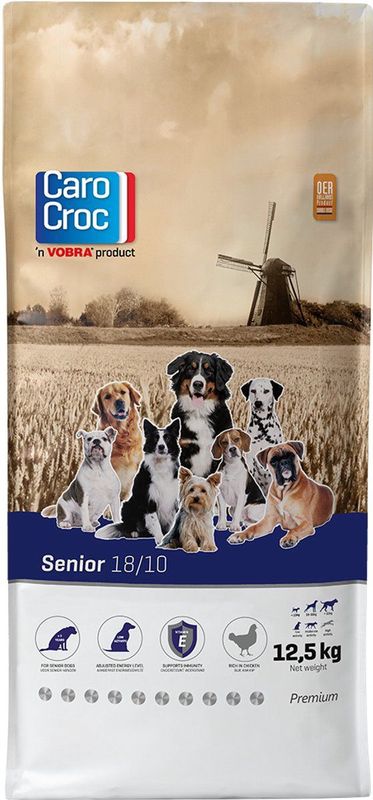 Carocroc Senior Silver 18/10 12.5 kg - Hond