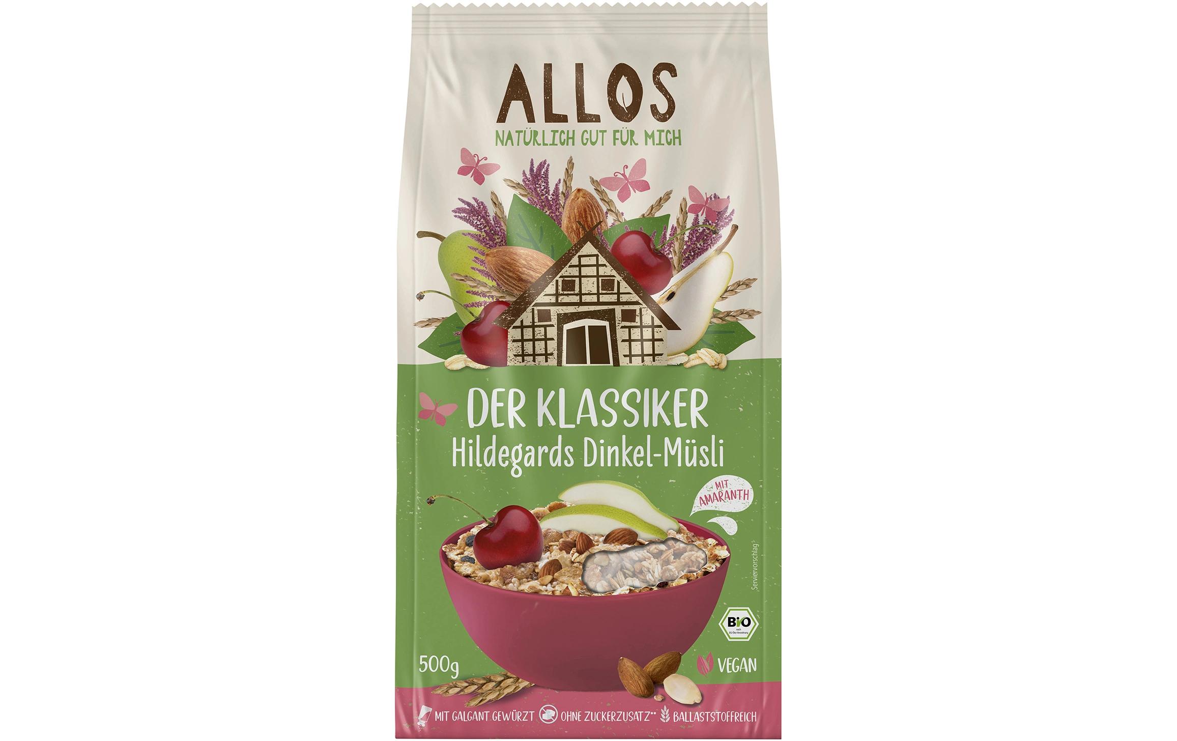 Hildegards Dinkel-Müsli Beutel 500 gBio Getreidevollkornflocken mit Amaranth