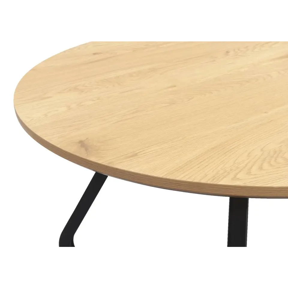 Eettafel Brigitte rond - naturel/zwart - 75Ø120 cm