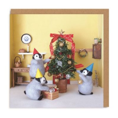 Penguins Decorating Tree