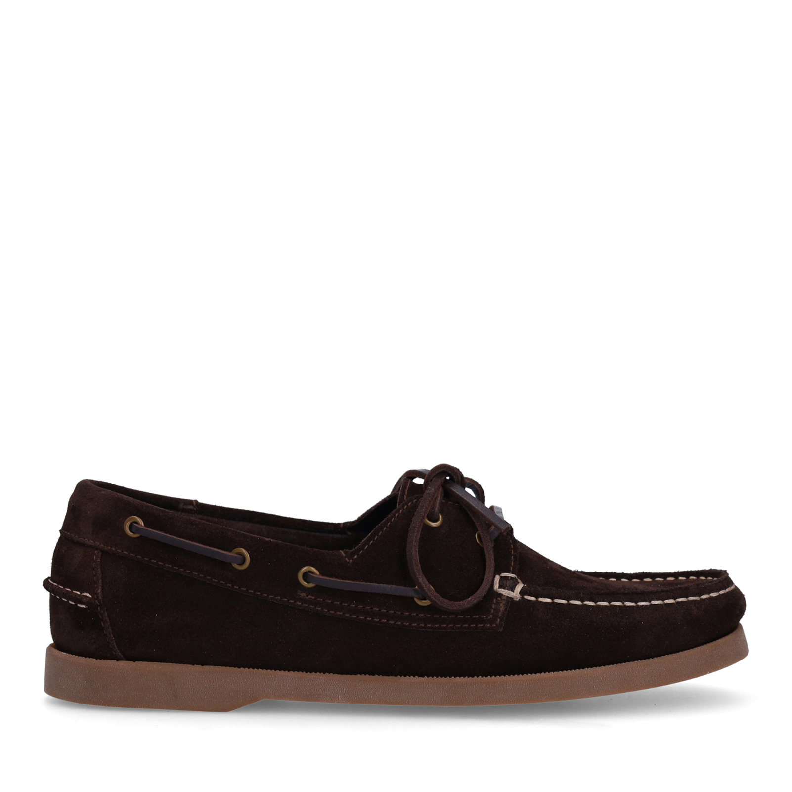 Donkerbruine leren bootschoenen