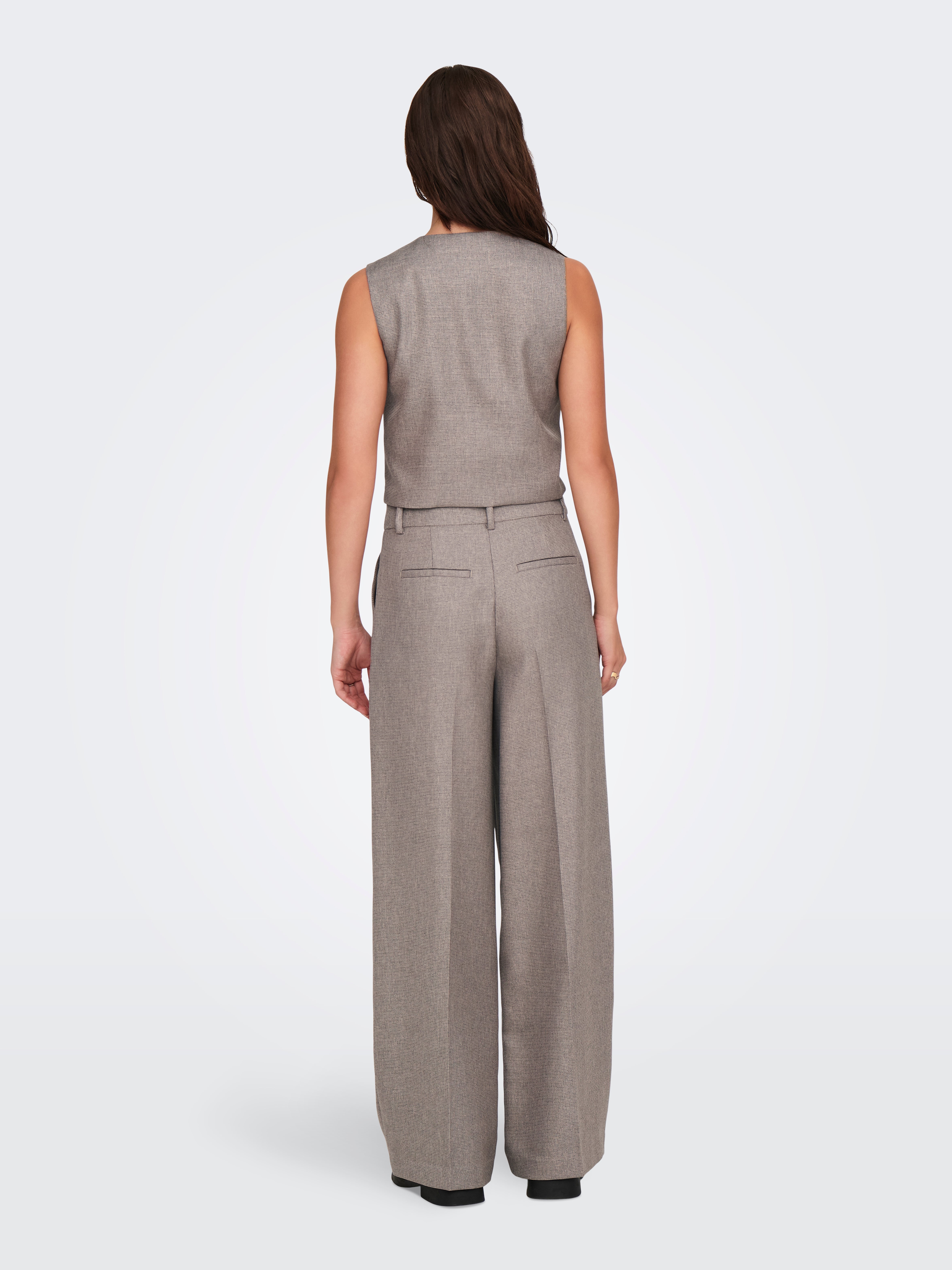 JDYAURA Hohe Taille Gerade geschnitten Hose Malt Ball