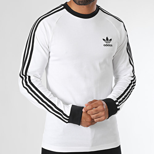 Tee Shirt Manches Longues A Bandes 3 Stripes IA4879 Blanc