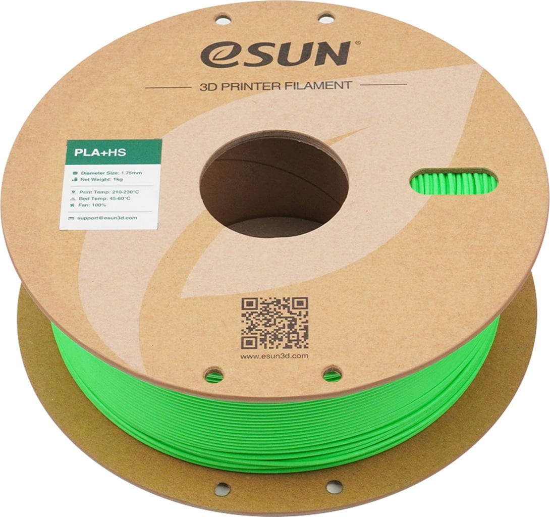 eSUN  PLA+HS RGB Green, 1,75 mm / 1000 g    PLA Filament für den Hochgeschwindigkeitsdruck in RGB Green