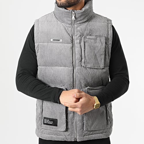 Veste Zippée Sans Manches AN13001 Gris