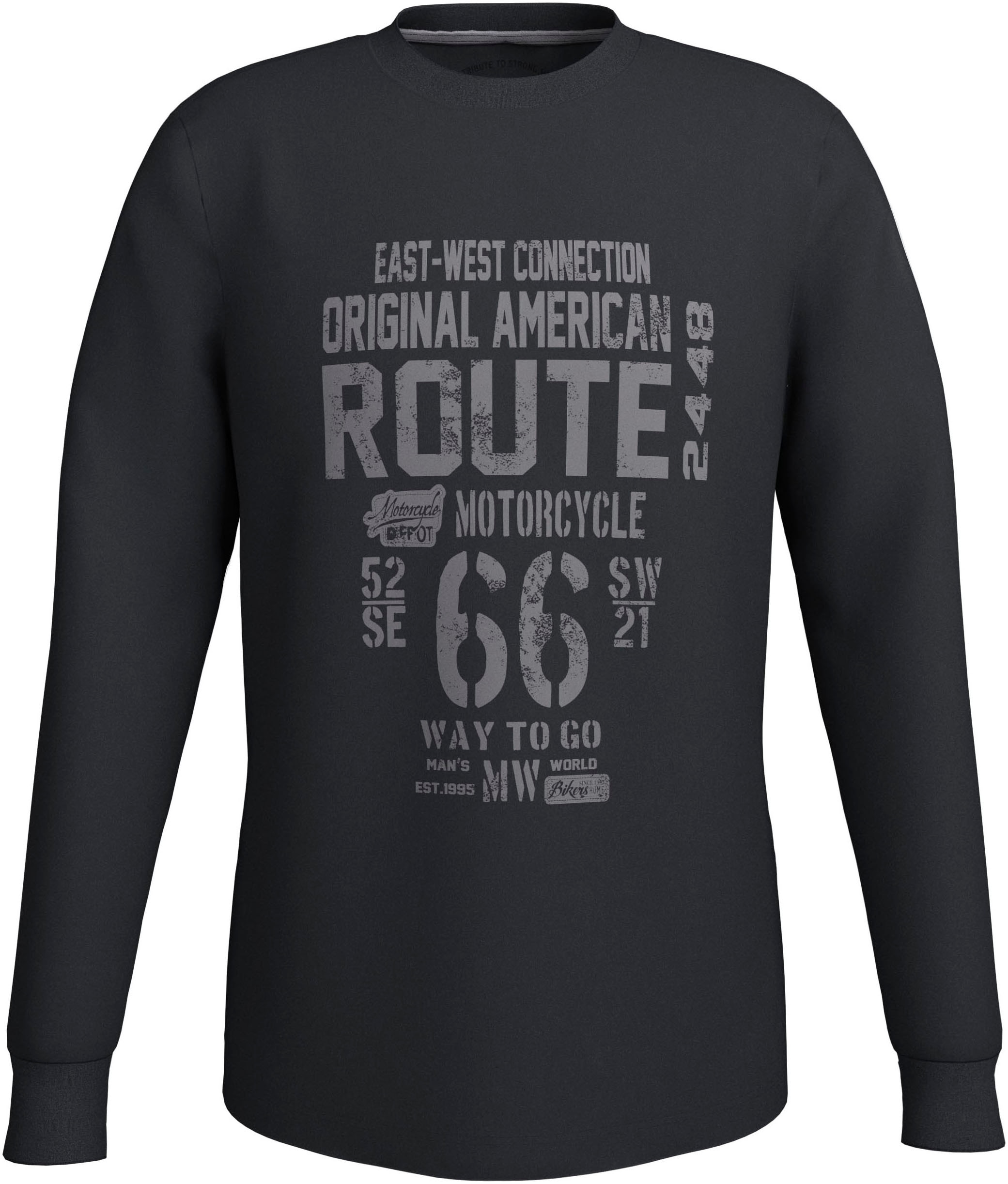 Man's World Rundhalsshirt »Neue Kollektion!«, mit Bündchen