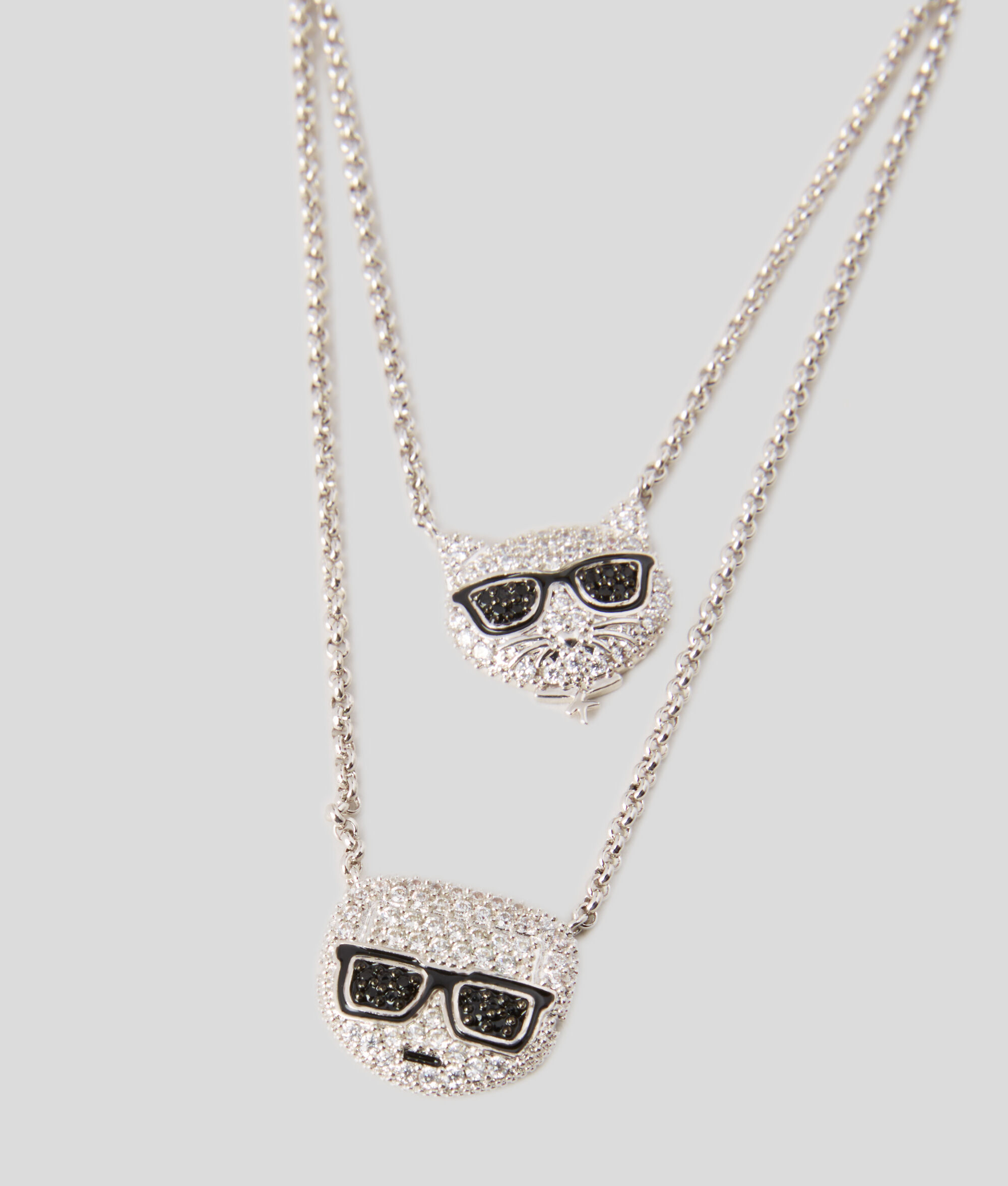 COLLIER K/IKONIK PAVÉ DOUBLE PENDENTIF