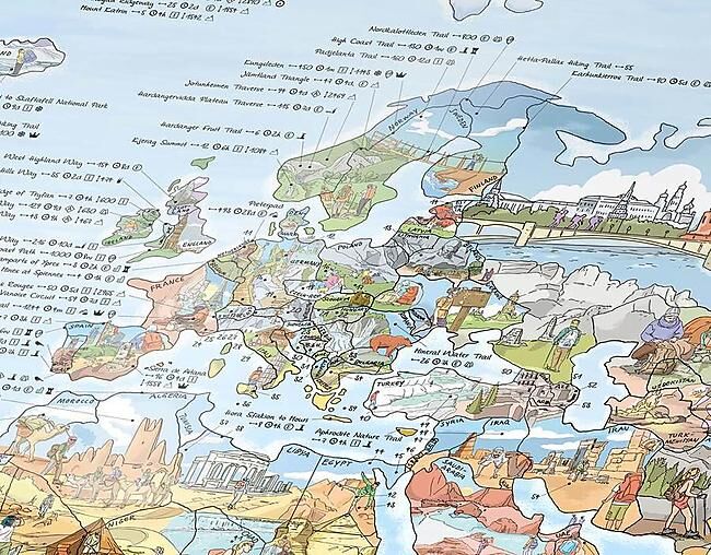 AWESOME MAPS - POSTER HIKING MAP