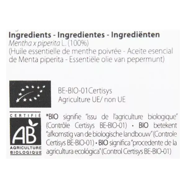 Óleo Essencial de Hortelã-Pimenta Orgânico Pranarom 10ml