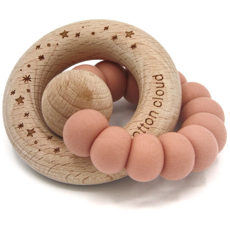the cotton cloud Beissring Round aus Silikon Blush