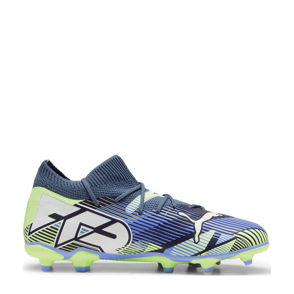 Puma Future 7 Matchjunior voetbalschoenen blauw/wit/geel