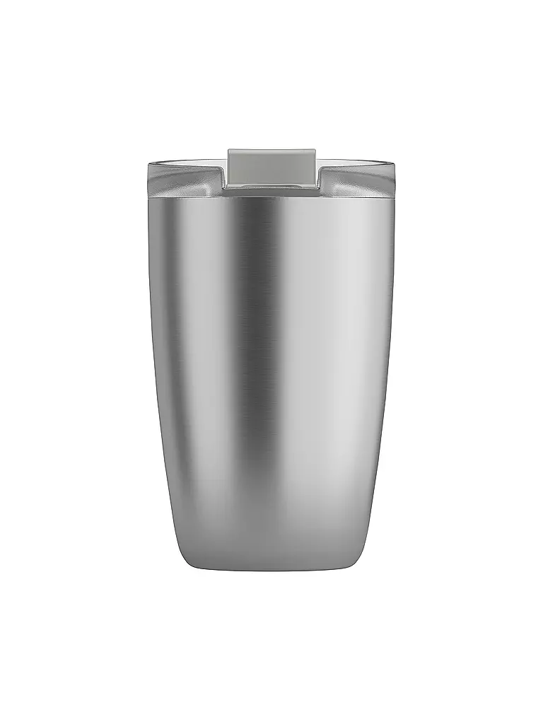 FLSK Isolierbecher - Thermosbecher CUP Coffee to go-Becher 0,35l Stainless silber