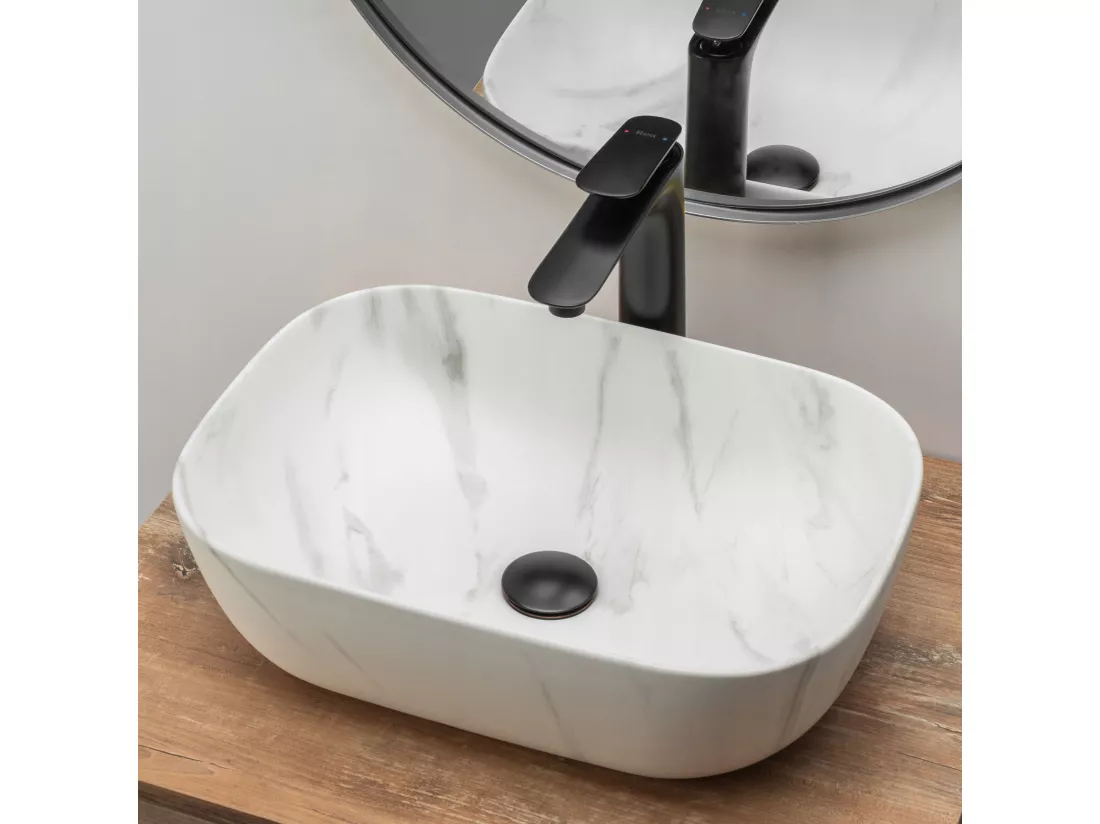 Vasque À Poser Rea Belinda Marble White