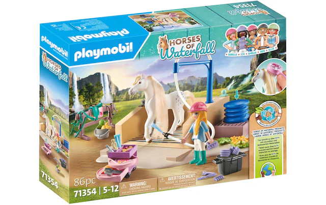 Playmobil® Spielbausteine »Horses of Waterfall Isabella & Lioness mit Waschplatz 71354«