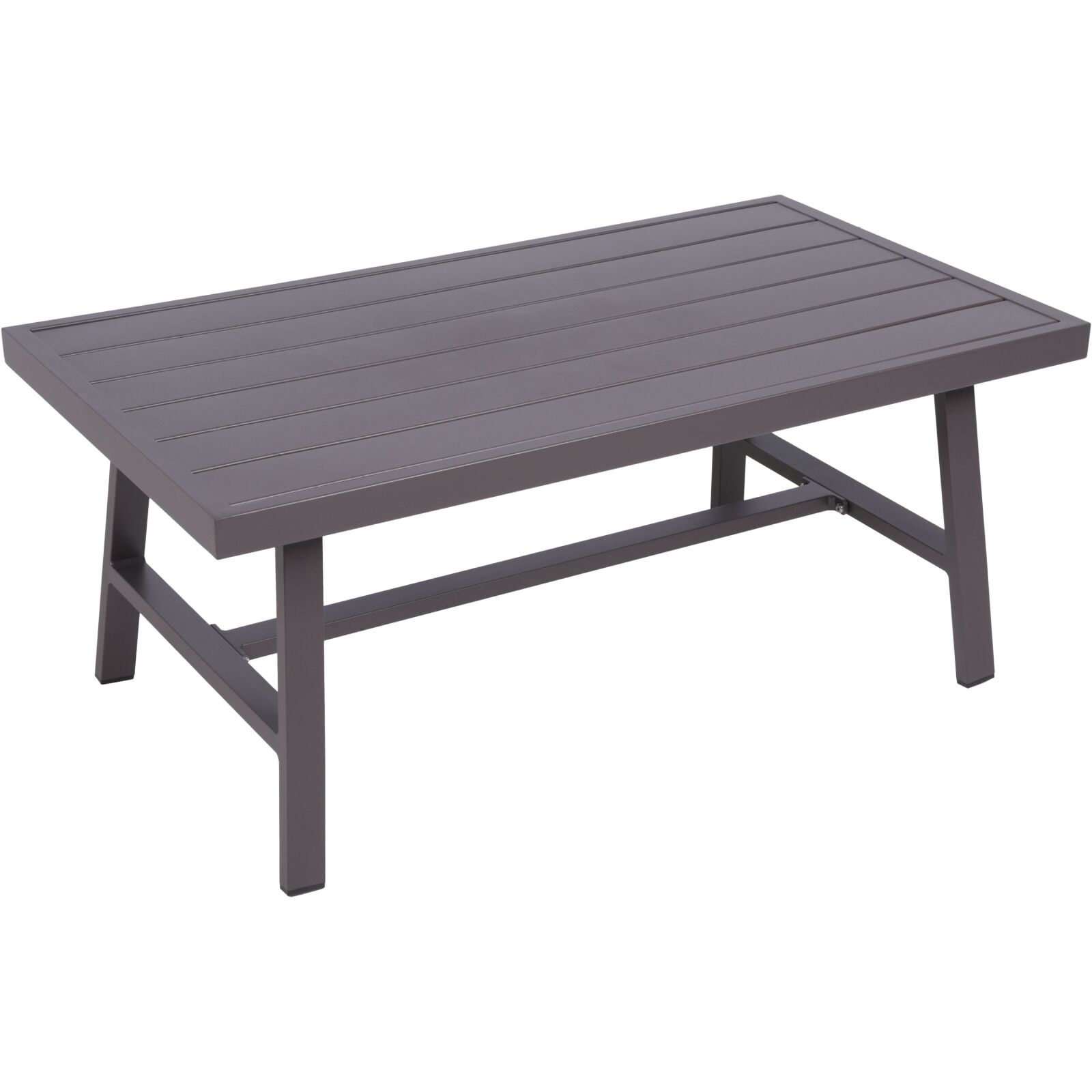 4-teilige Lounge-Gruppe DENIA - beige-dunkelbraun - Olefinseilbespannung
