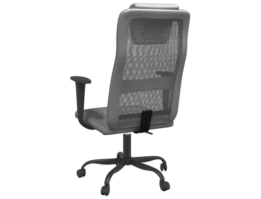 VIDAXL - Chaise de bureau gris tissu en maille et similicuir