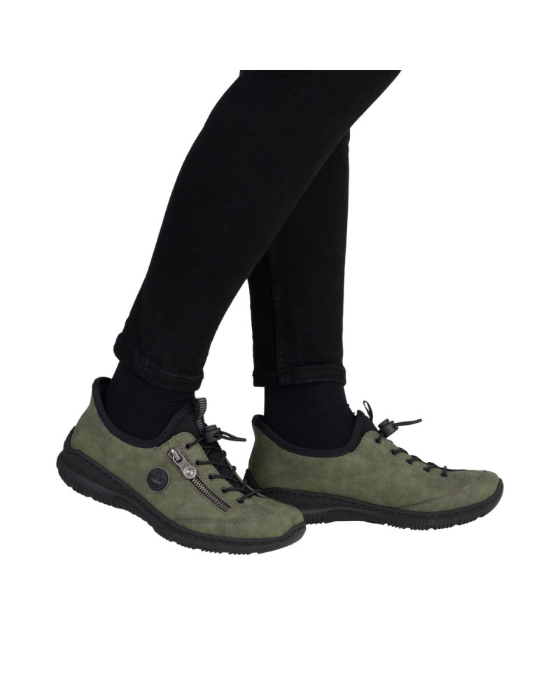 Rieker Slip on dame - Grøn