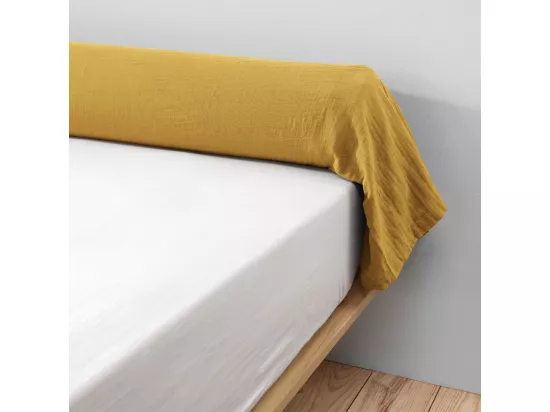 OUREA - Taie de Traversin 85x185cm Gaze de Coton Safran