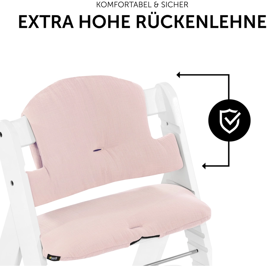hauck Hochstuhlauflage Select Muslin Rose