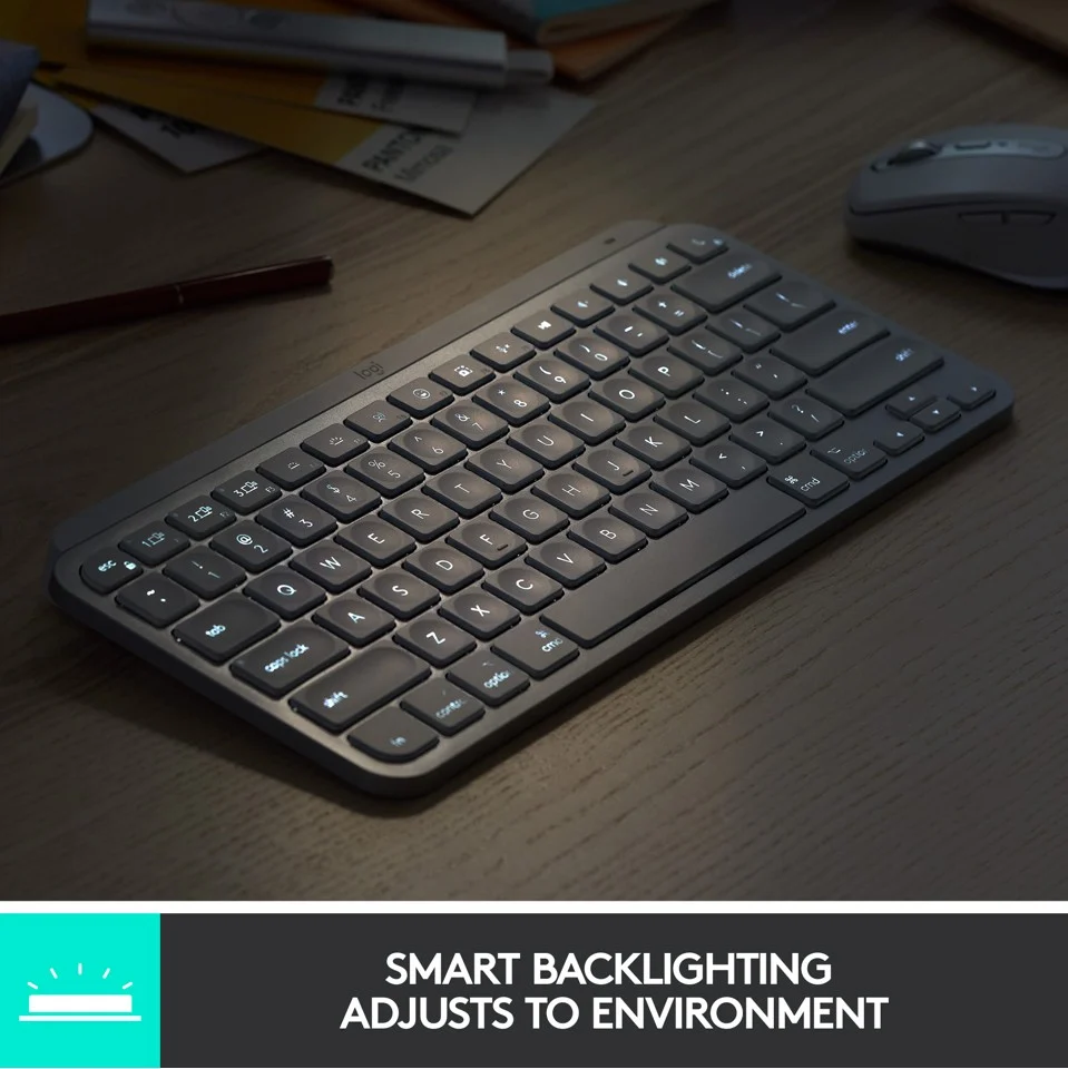 Logitech - MX Keys Mini minimalistisk Trådløs Tastatur - Nordic Layout