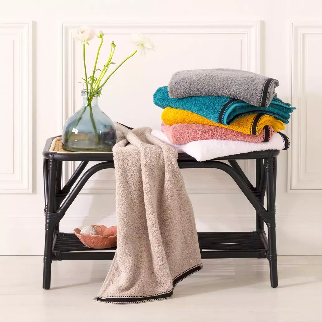Serviette de bain coton (50 x 90 cm) Joia Gris foncé