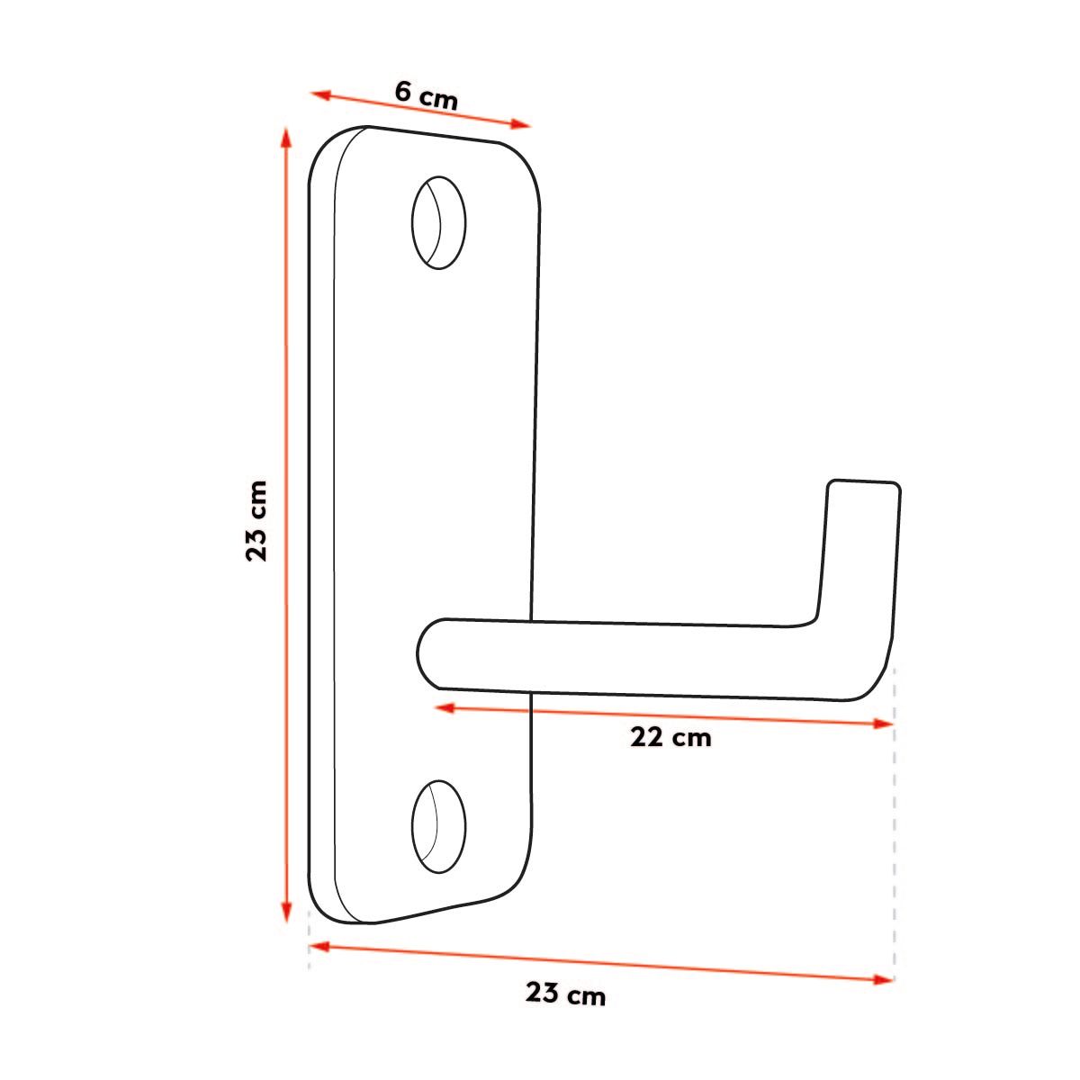 Einfacher Stahlhaken für Rack, Rig oder Wand