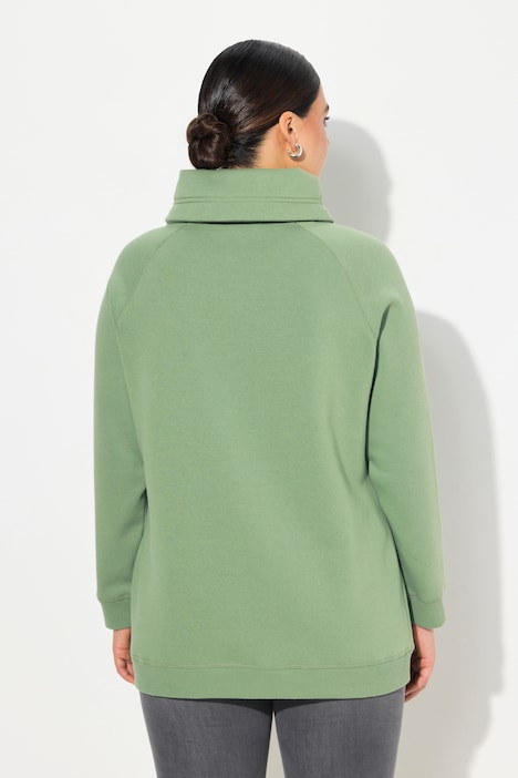 Sweatshirt, weiter Stehkragen, Taschen, Raglan-Langarm