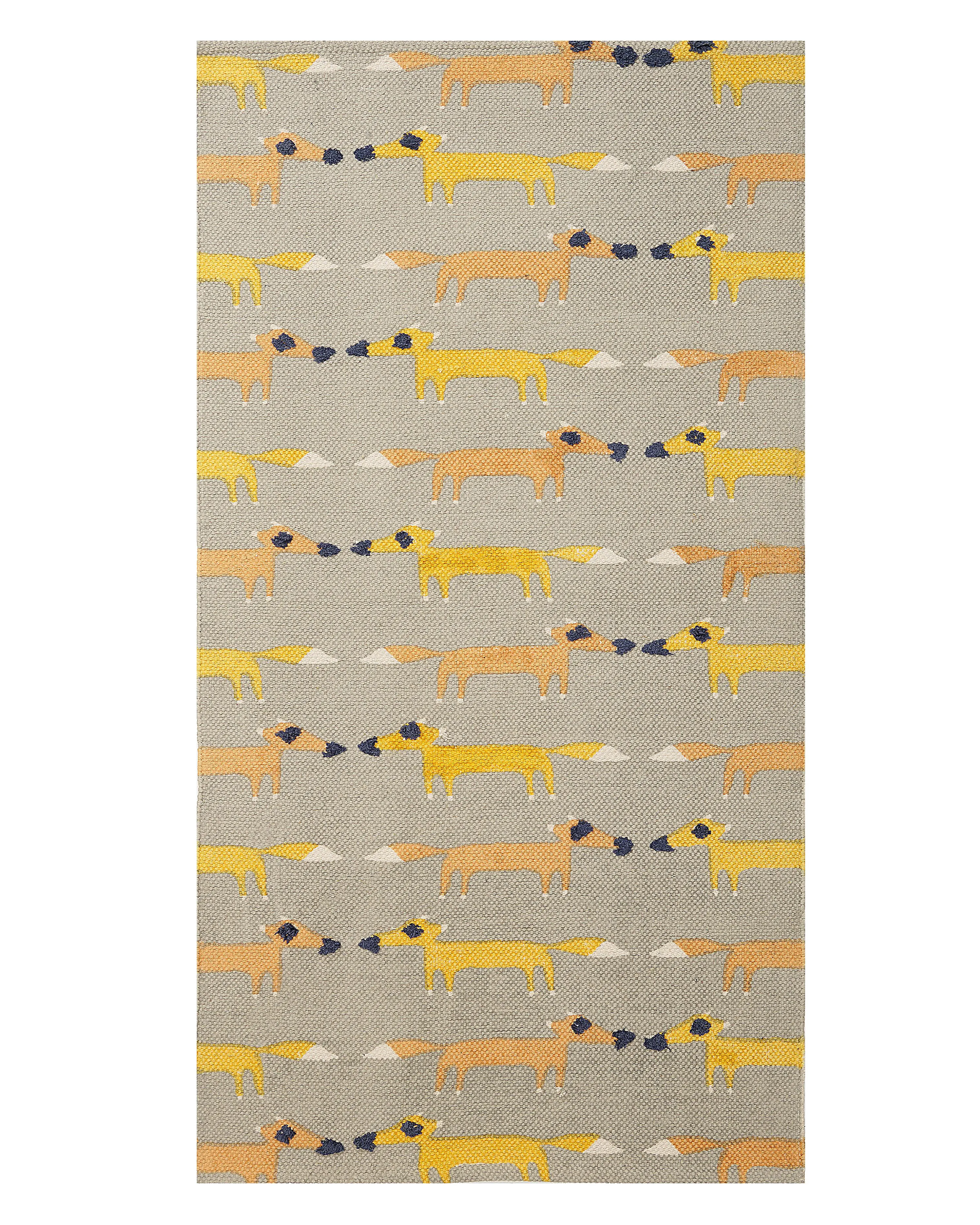 Kindervloerkleed BANKGO Grijs 80 x 150 cm Katoen