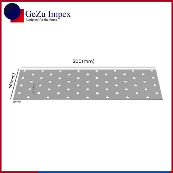 Hullplater 300x80x2 mm, 28 stk