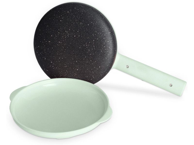 Create Crêpe Maker 600 W, Pastellgrün Crepesmaschine im Retro-Stil