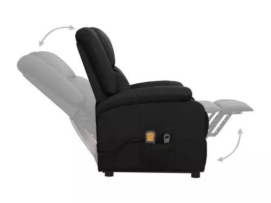 Prolenta Premium - Fauteuil de massage Noir Similicuir