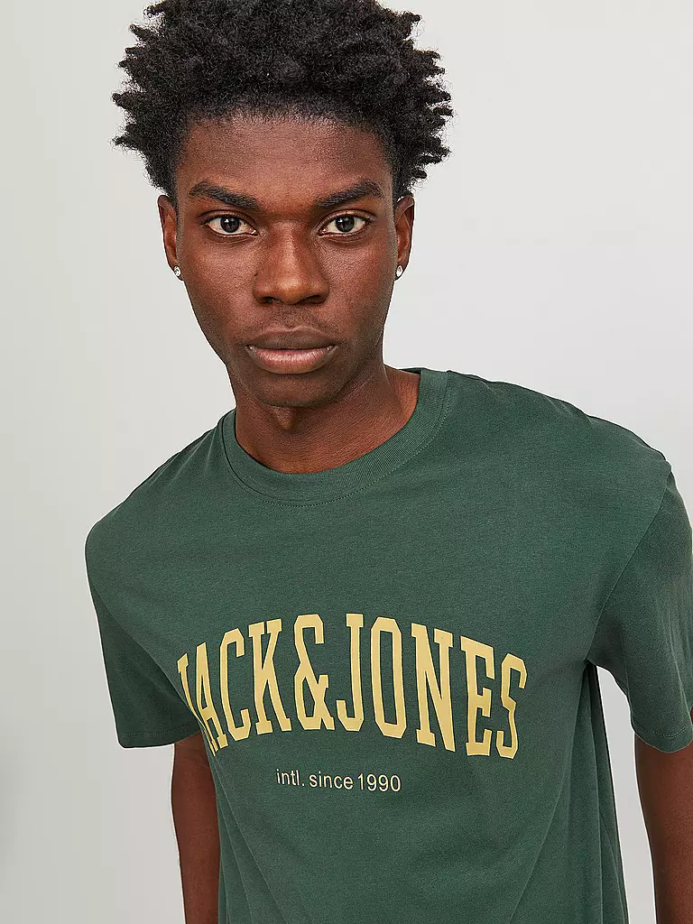JACK & JONES T-Shirt  JJEJOSH dunkelgrün