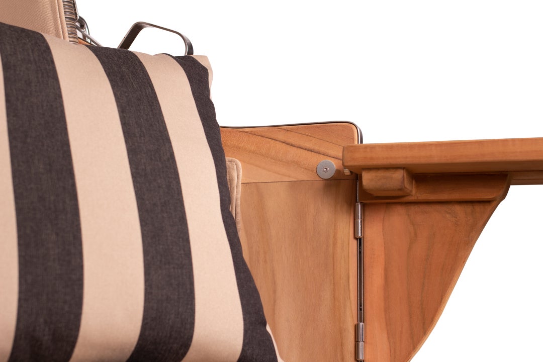 Strandstoel Nordstrand Teak PE grijs design 581