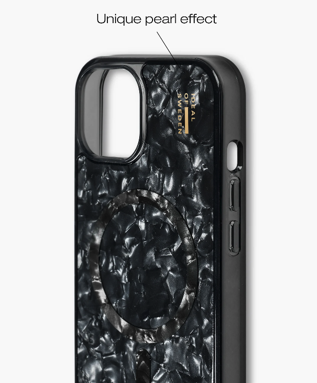 iPhone 16 MagSafe Hardcase Hülle Pearlized Case Recycled (IDPLCMS-I2461-01) - Schwarz