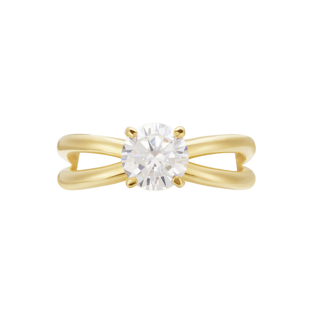 Bague Gen Plaqué Or Oxyde De Zirconium