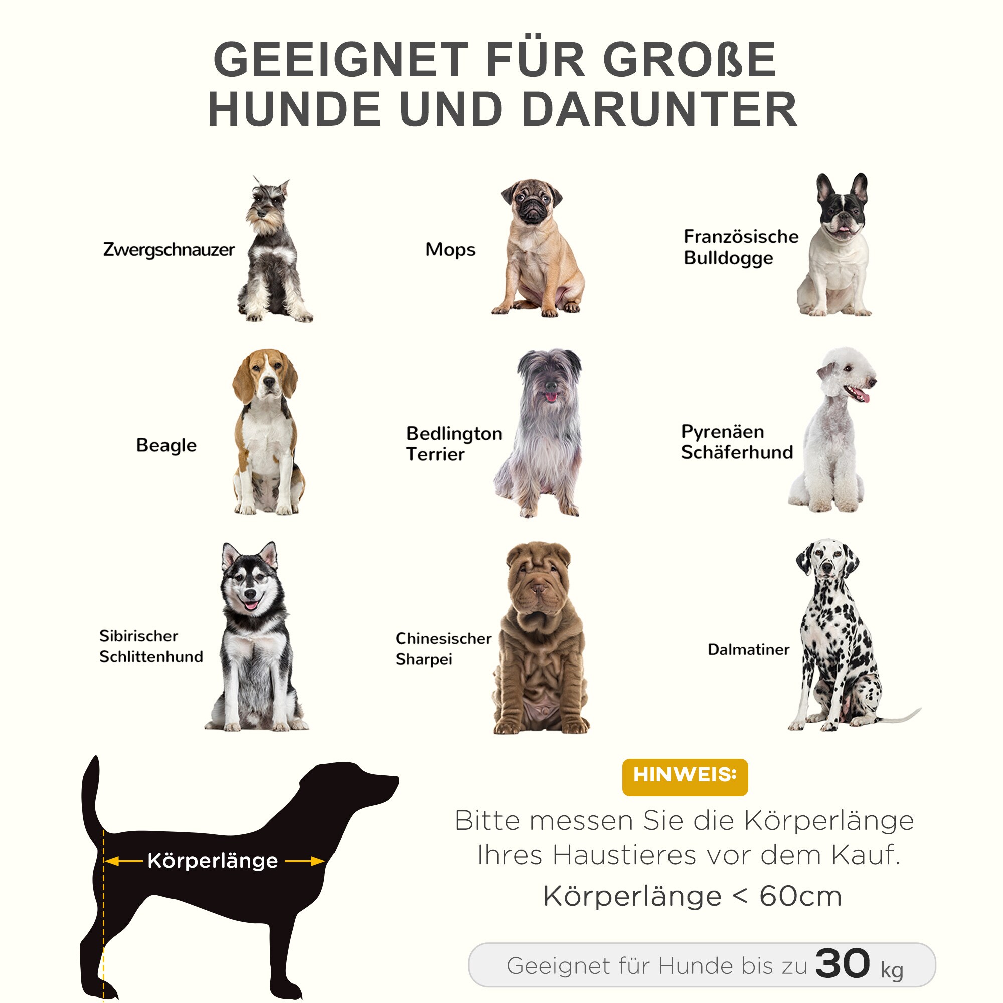 PawHut Hundeliege mit atmungsaktiven Bezug 92 x 76 x 18 cm (LxBxH)