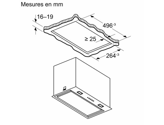 BOSCH - Groupe filtrant DLN56AC50, Série 6, Eclairage LED