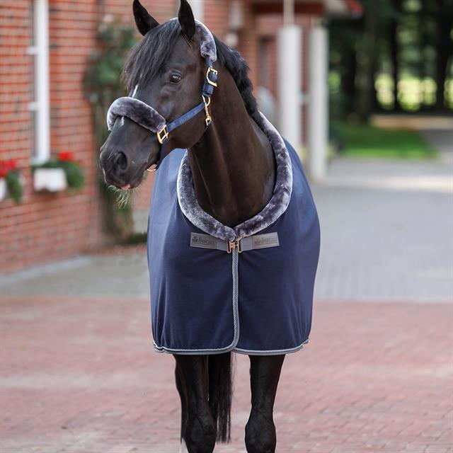 Fleecedeken Bucas Show-Line 600gr Donkerblauw-grijs