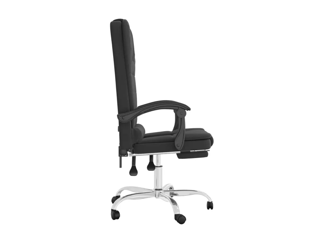 Fauteuil de massage inclinable de bureau Noir Similicuir