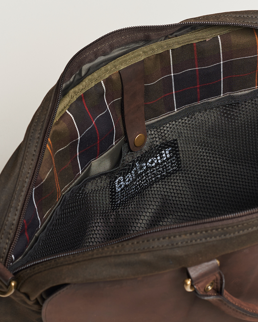 Barbour Lifestyle Wax Leather Briefcase Olive