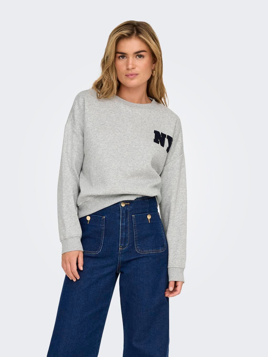 ONLSWEAT Sweatshirt Light Grey Melange