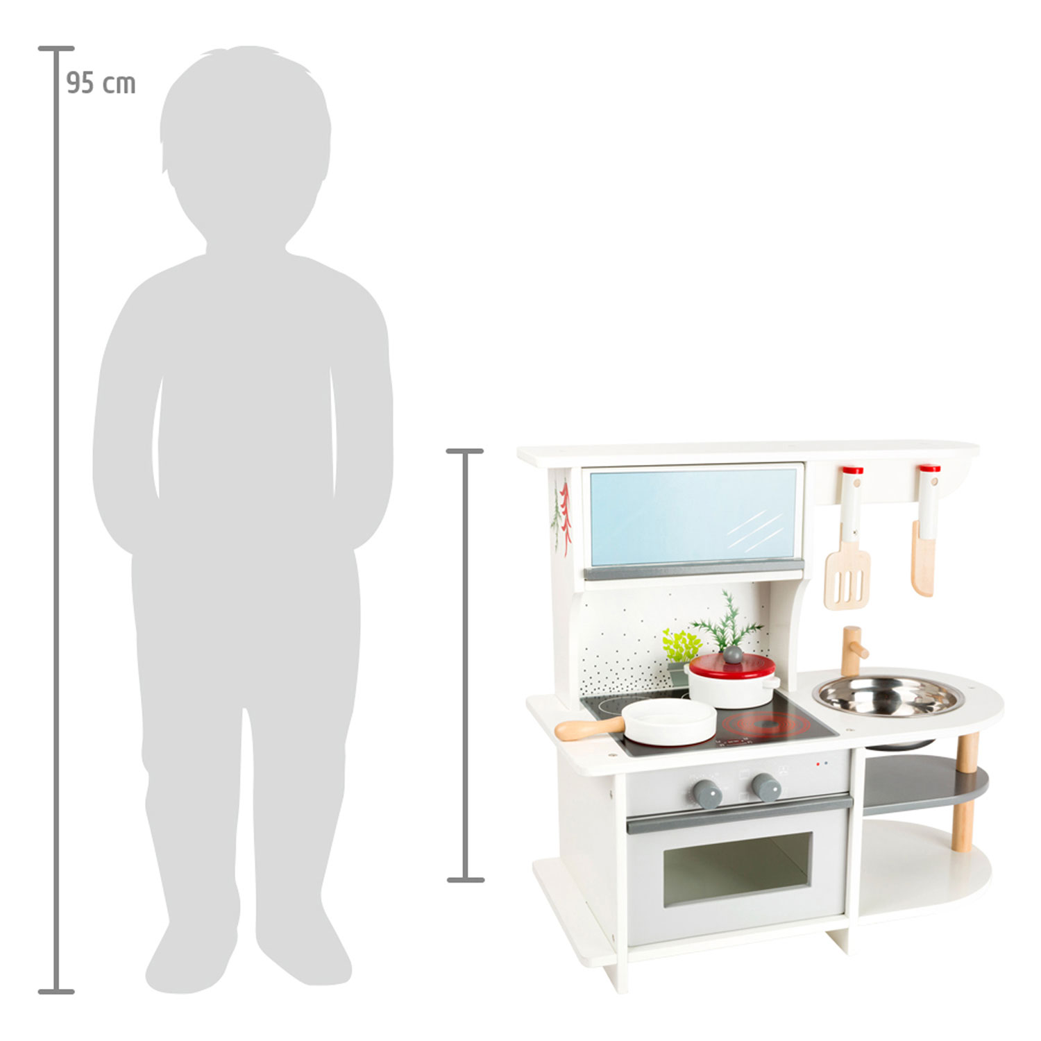 Small Foot - Houten Speelkeuken Graceful, 6dlg.