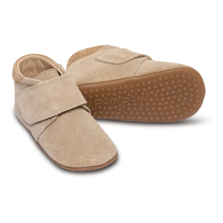 Pom pom Chaussons Scratchs Beginners | Doré