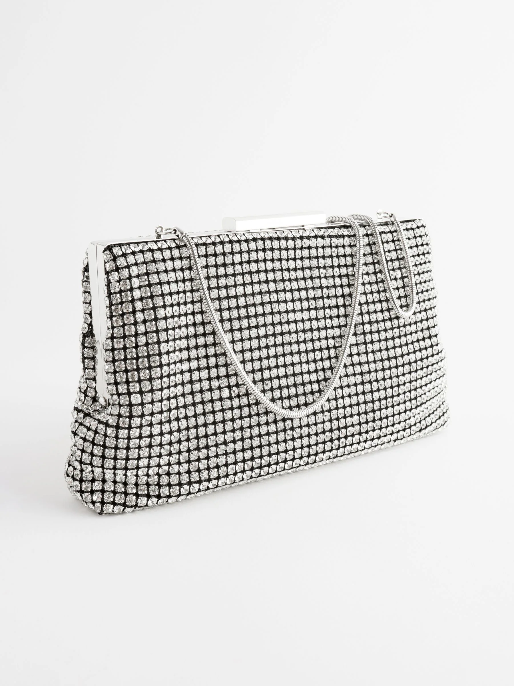 Zilver - Glinsterende clutch