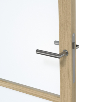 Arne & Bodil binnendeur ABE101 blank glas - licht eiken houtlook afwerking