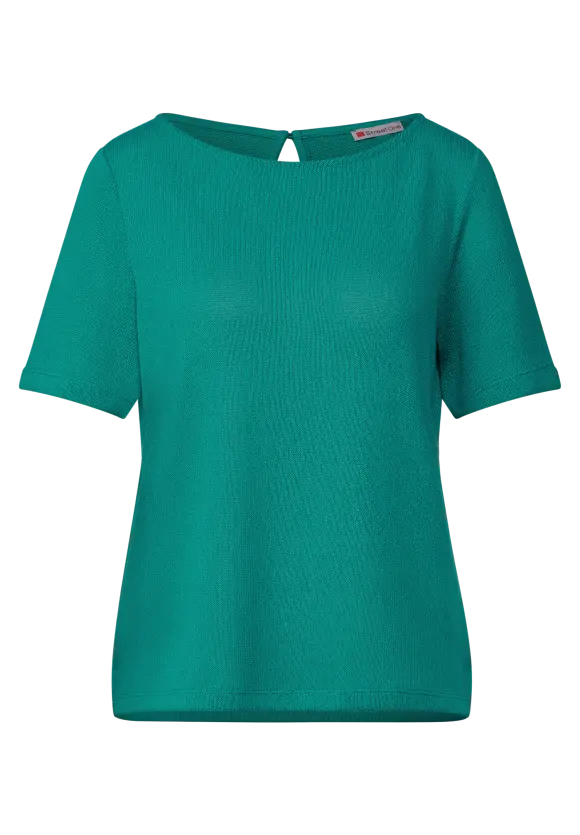 Shirt im Strick Look - intense aqua