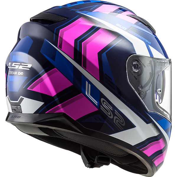 LS2 - Casque FF320 Stream Loop Bleu / Rose fluo / Blanc