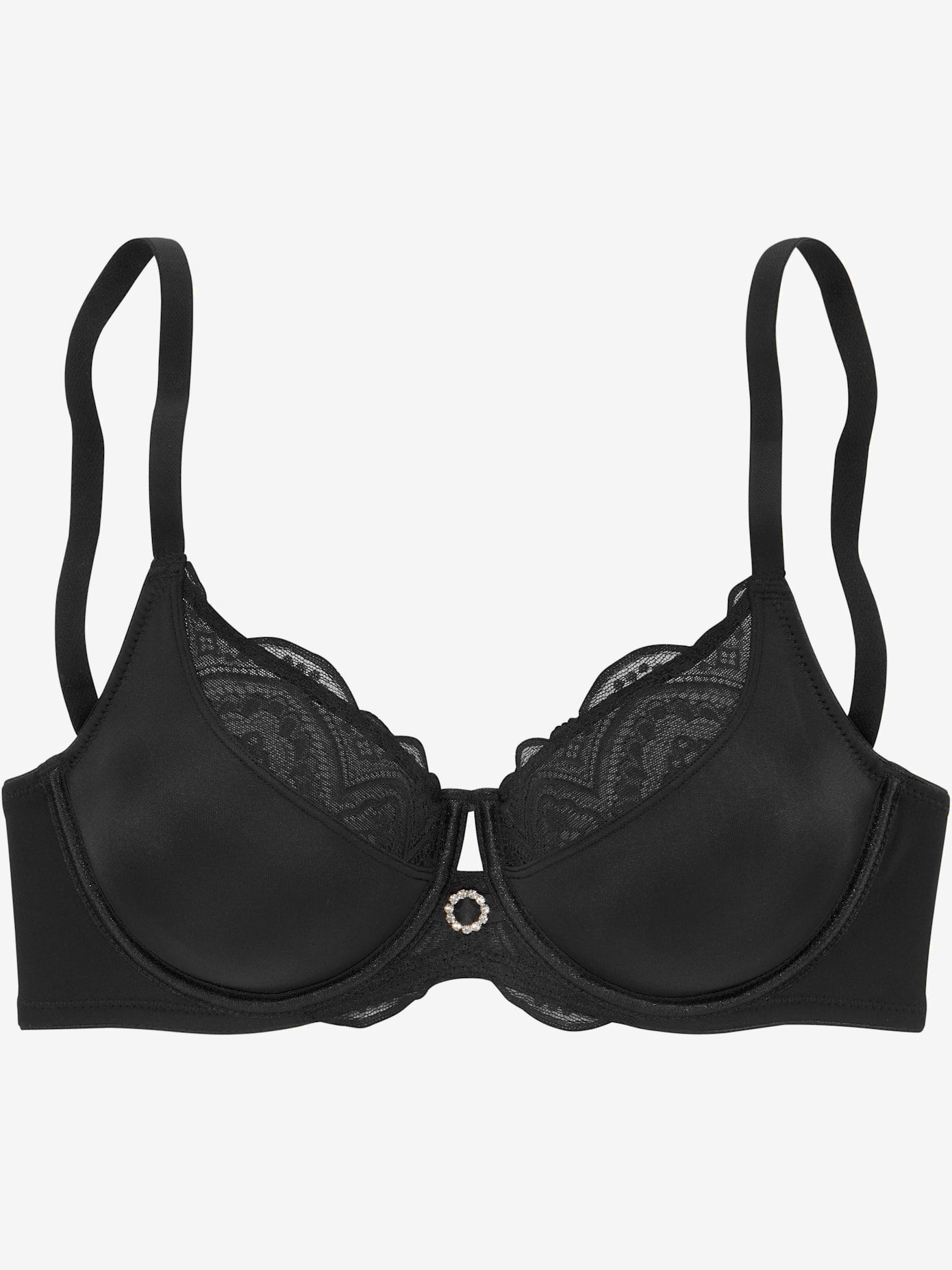 Soutien-gorge minimiseur féminin avec strass original au centre devant