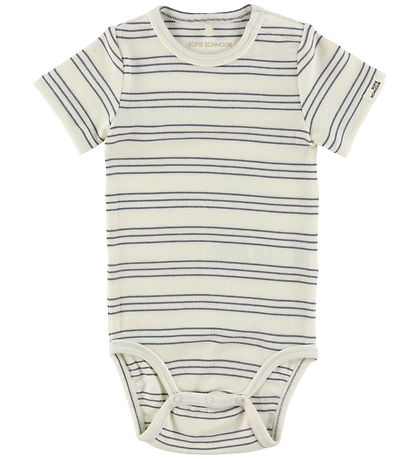 Sofie Schnoor Body k/ä - Modal - Antique White W. Blue
