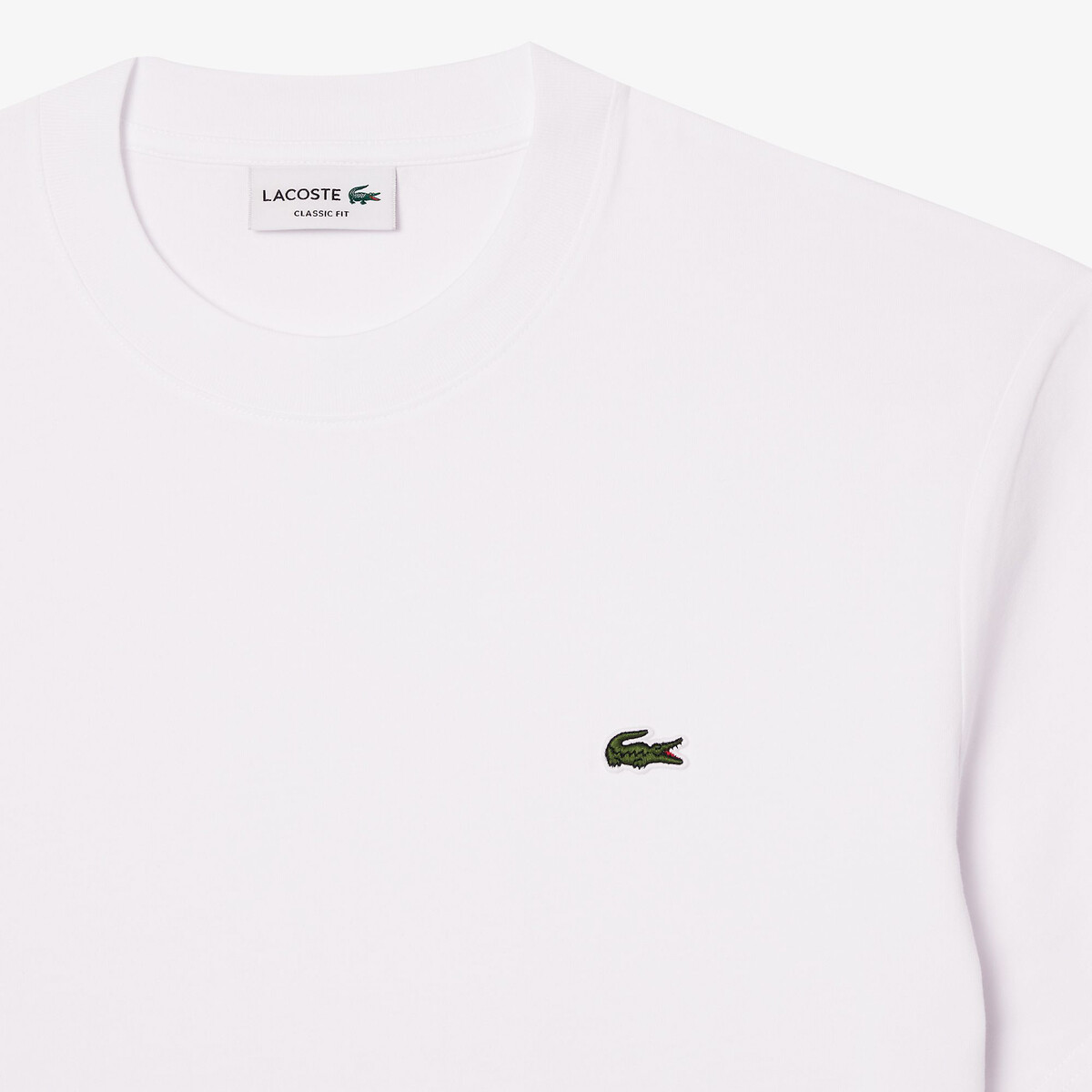 Camiseta LACOSTE em malha com gola redonda
